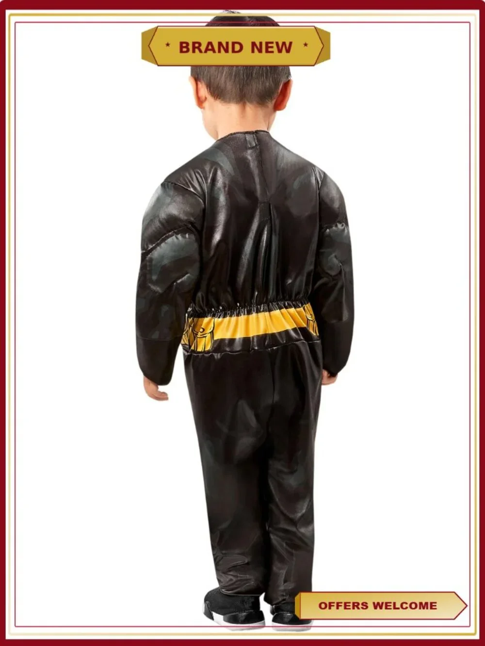 Batman Muscle Chest Costume Toddler 2T with Cape and Mask for Halloween